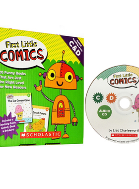 英文原版 First Little Comics Parent Pack Levels C&D 20册盒装入门亲子漫画读物 附CD贴纸 家长阅读指导 儿童启蒙