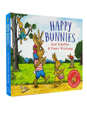 英文原版 朱莉娅唐纳森 Happy Bunnies - a bouncy book of bunny rhymes! 咕噜牛作者 Julia Donaldson 精装 22年新品