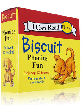 英文原版 My First I Can Read 小饼干狗系列 Biscuit Phonics Fun 12册盒装 自然拼读入门级 汪培珽早教图画绘本书