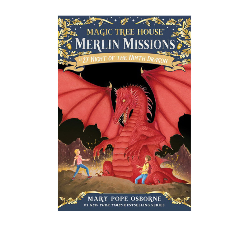 英文原版 Magic Tree House 神奇树屋27 Night of the Ninth Dragon 九龙之夜 Merlin Mission梅林的任务 课外读物 儿童桥梁章节书图片