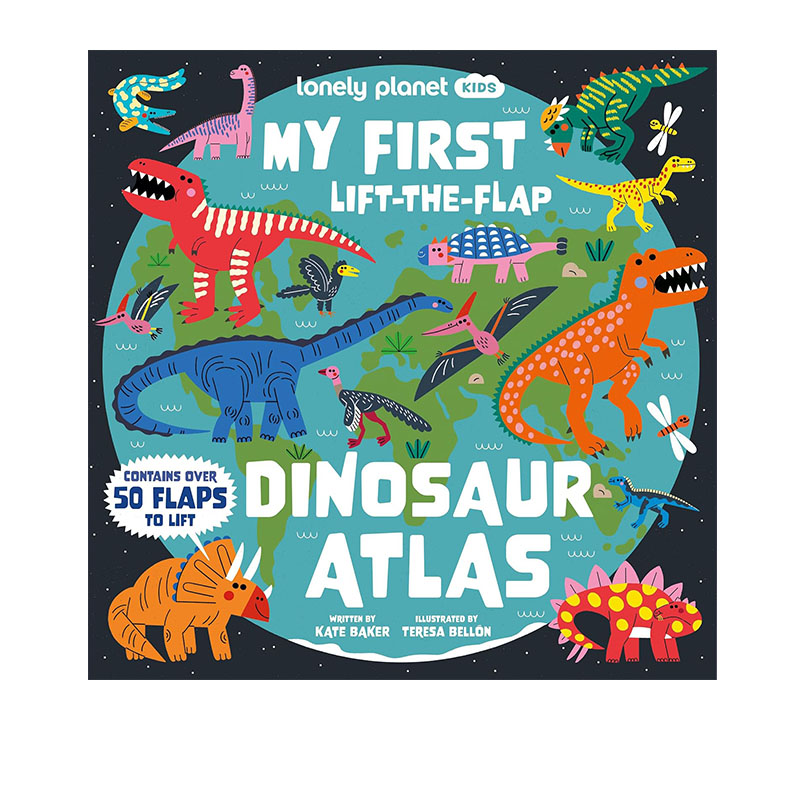 预售 英文原版 LP 孤独星球儿童书 Lonely Planet Kids My First Lift-the-Flap Dinosaur 纸板书 我的第一本翻翻恐龙大百科