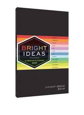 英文原版 Bright Ideas 12-Month Planner 12个月的计划 精装创意日历笔记本 Chronicle 新年礼品
