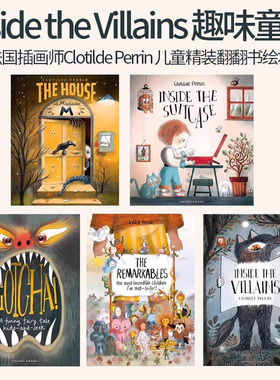 英文原版 Gotcha! Inside the Villains 趣味童话故事 儿童精装绘本 翻翻书 幽默幻想图画书 法国插画师Clotilde Perrin