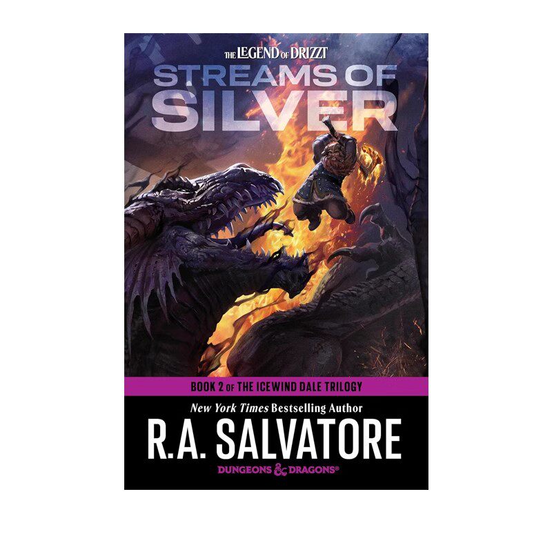 预售 银色溪流 龙与地下城 冰风谷三部曲之二 Streams of Silver Dungeons & Dragons 英文原版 D&D R A Salvatore