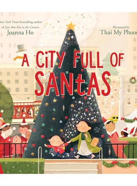 预售 英文原版 一个充满圣诞老人的城市 A City Full of Santas 精装绘本 儿童故事图画书 圣诞主题