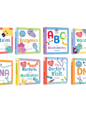 英文原版 宝宝智学园 小小医学院 Baby Biochemist 细菌与病毒纸板书 Baby Biochemist 幼儿医疗科学知识启蒙绘本