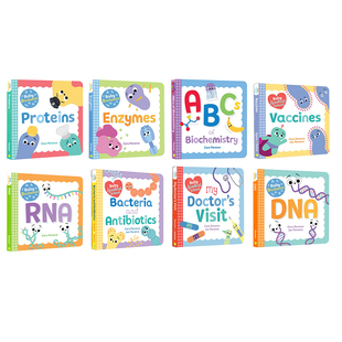 英文原版 宝宝智学园 小小医学院 Baby Biochemist 细菌与病毒纸板书 Baby Biochemist 幼儿医疗科学知识启蒙绘本