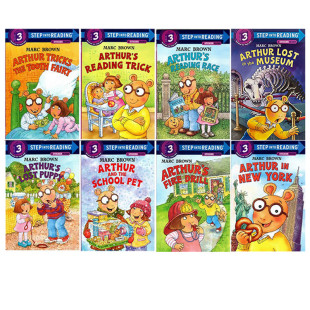 into 企鹅兰登英语分级绘本读物 亚瑟小子系列 Brown 马克.布朗 Marc 8册 reading 英文原版 Step Arthur