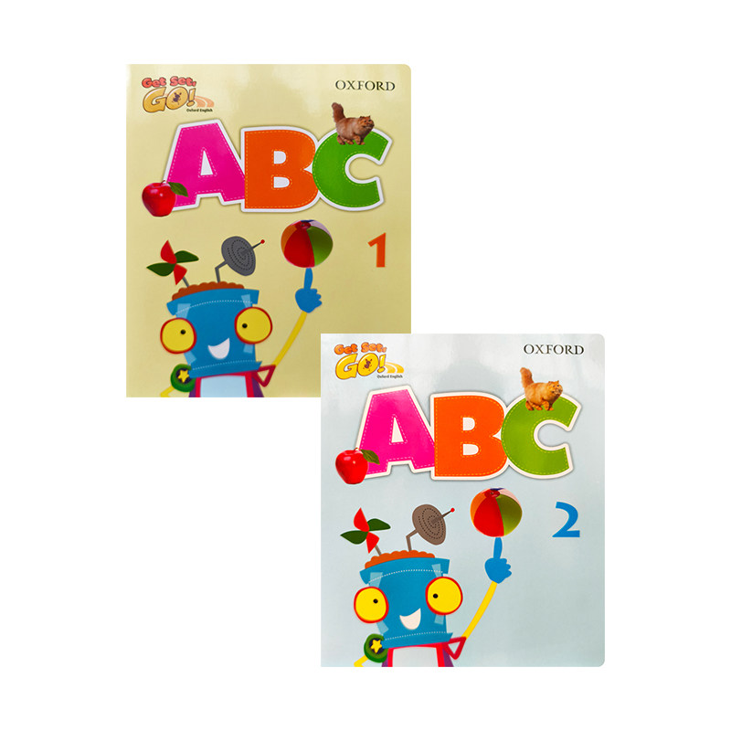英文原版 Oxford Get Set, GO! ABC 两册 牛津幼儿英语字母书 托管英语教材 英语启蒙