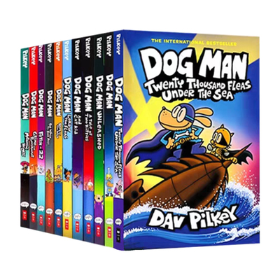 英文原版 Dog Man 1-11册 神探狗狗的冒险 The Adventures of Dog 学乐出版 内裤超人作者 Dav Pilkey 漫画书全彩桥梁章节书