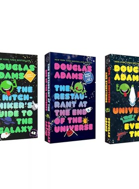 英文原版银河系漫游指南三部曲The Ultimate Hitchhiker's Guide to the Galaxy银河系搭车客指南 科幻幽默小说Douglas Adams