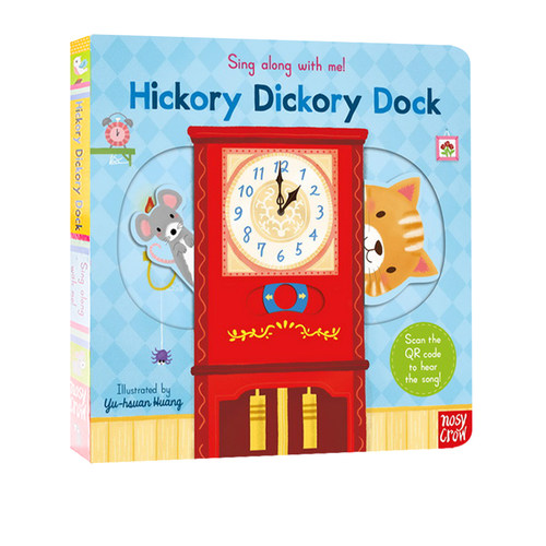 英文原版 Hickory Dickory Dock 小老鼠上灯台 纸板机关操作书 Sing Along with Me 欧美经典儿歌 欢唱童谣绘本 亲子互动 送音频