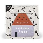 动物启蒙认知 小画廊布书 Peekaboo 小宠物躲猫猫 Wee 英文原版 Gallery 预售 Pets 趣味翻翻页 3岁低幼宝宝有机布书