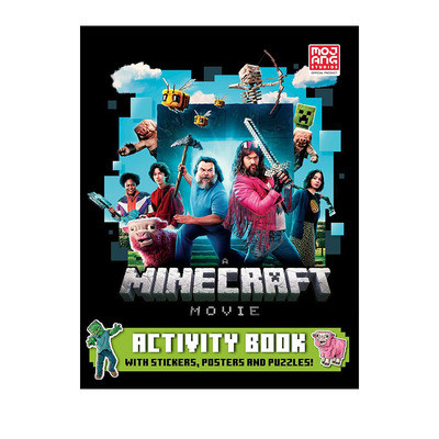 MC我的世界 大电影 活动书 Minecraft Movie Activity 英文原版 Mojang MC游戏 杰森莫玛主演的冒险电影