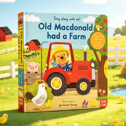 Sing Along With Me 欢唱童谣经典儿歌 纸板机关操作书 英文原版 The Wheels on the Bus/Old Macdonald had a Farm可搭Bizzy Bear