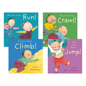纸板书合售 Jump Movers Climb One Run Little 幼儿运动时光 three...Crawl 英文原版 Thompson two Carol 4册