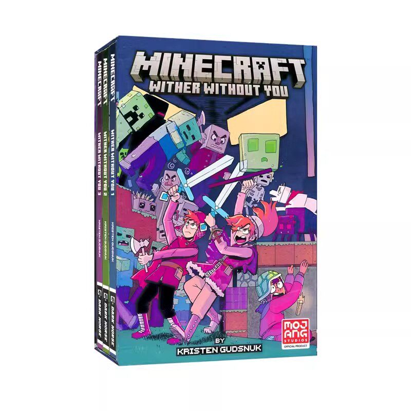预售 英文原版 Minecraft Wither Without You Boxed 我的世界 凋灵之战1-3 3册盒装 Graphic Novel 儿童冒险故事游戏书