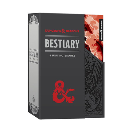 预售 英文原版 Bestiary Notebook Set 龙与地下城 动物寓言笔记本套装 8本迷你笔记本