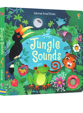 英文原版绘本 Usborne Jungle Sounds 丛林里边谁在叫 低幼启蒙奇妙触摸音乐发声书 聆听丛林里的各种声音 尤斯伯恩
