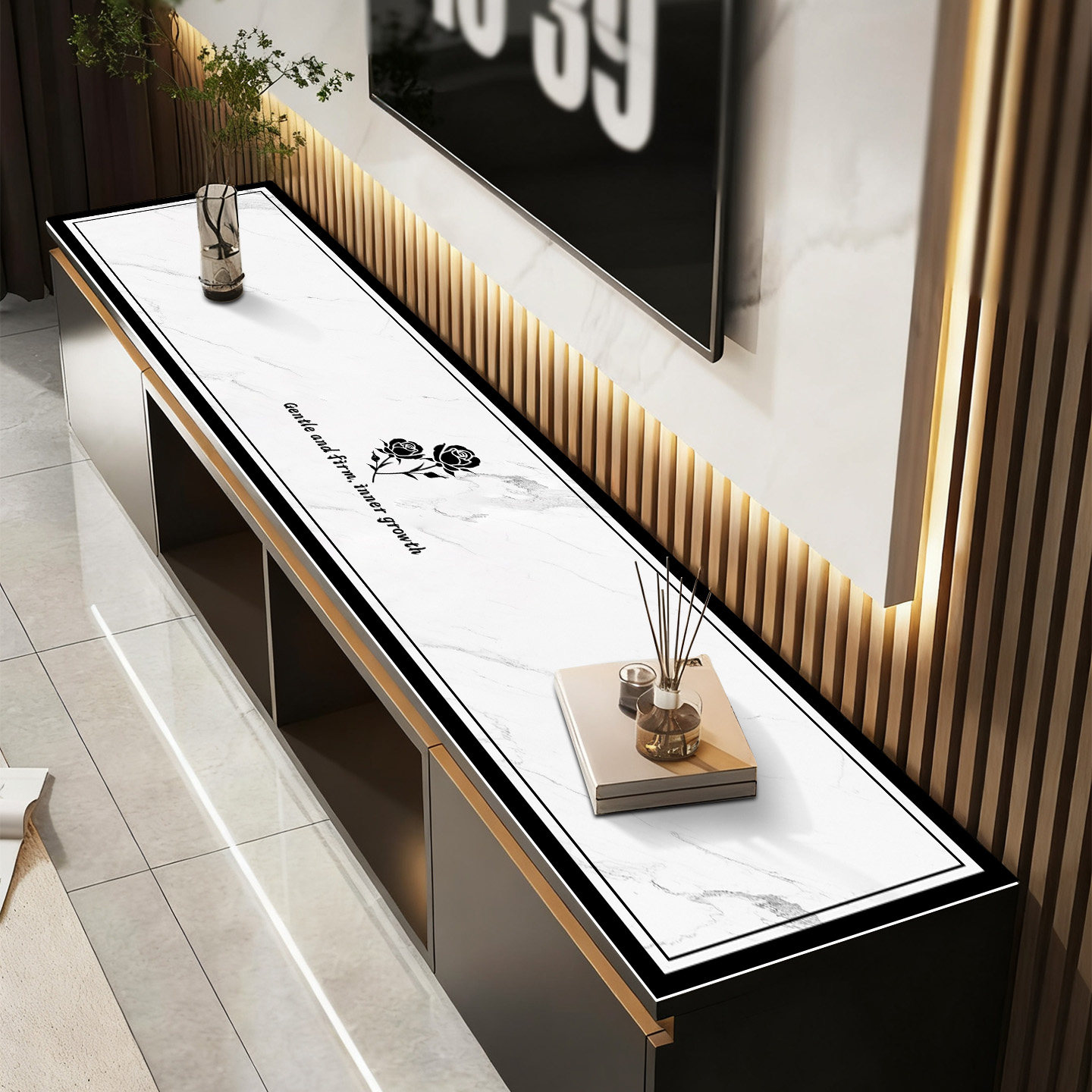 大理石纹防水防尘柜子台面保护垫