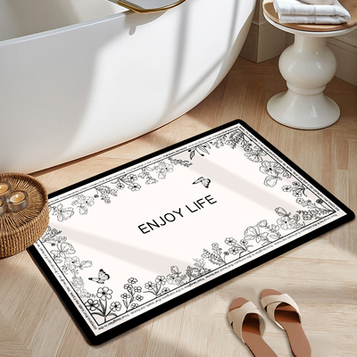 卫生间地垫浴室硅藻泥吸水垫洗手间门口速干地毯厕所防滑卫生间垫