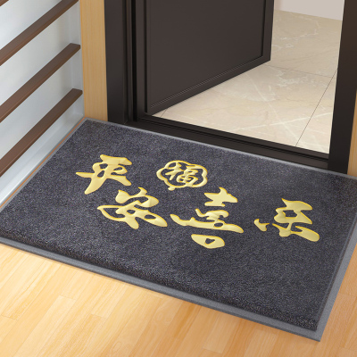新中式入户门地垫耐脏免洗丝圈厚轻奢简约现代门外进门门口高级感