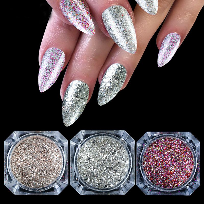 美甲闪粉铂金璀璨混合粉DIY指