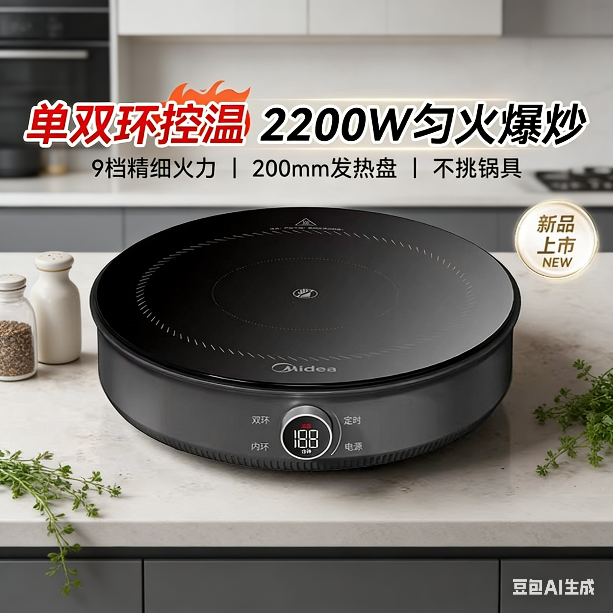 美的电陶炉家用小型电磁炉专用炒菜一体大功率火锅煮茶炉2025新款,厨房电器,电磁炉/陶炉,淘宝优惠券,粉丝福利购,淘宝优惠卷