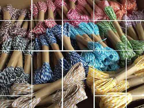two-tone color Tissue paper rope for gift wrap / Paper Strin