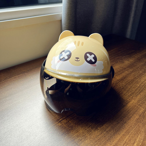 chengye可爱猫咪儿童电动车头盔