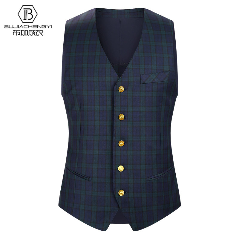 【苏格兰】布加成衣西装马甲男修身复古英伦休闲马夹男士坎肩背心