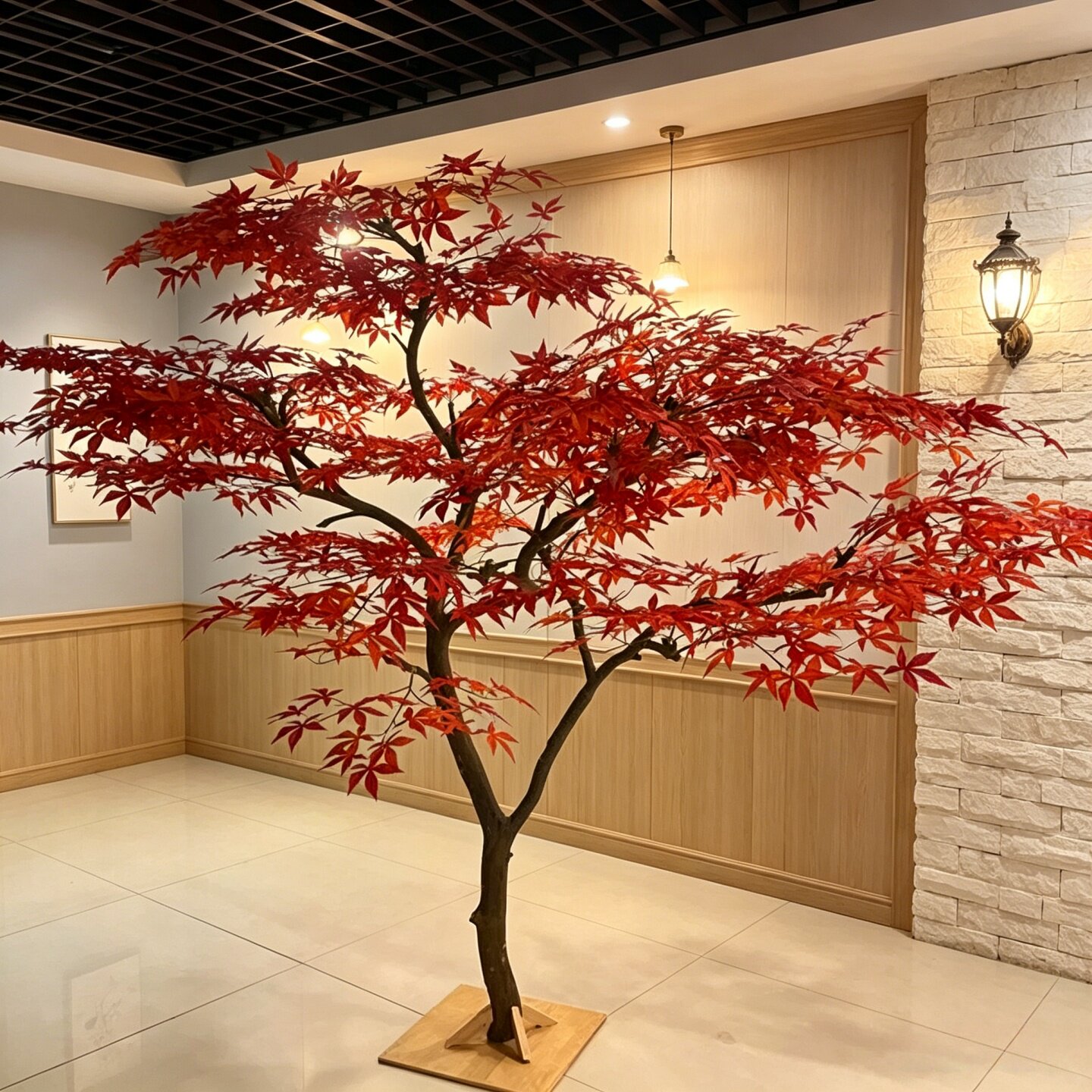 仿真红枫树简约景观造景仿生假树图片