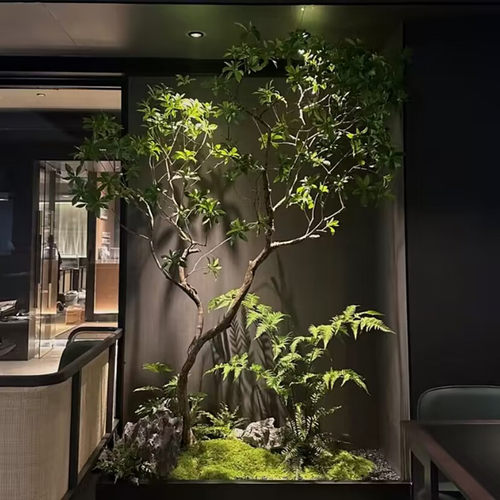 高端彷真马醉木植物橱窗造景室内装饰树干景彷生绿植大型假树景观