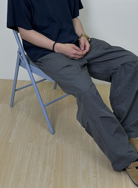 ZOZO FOREST 24SS “肌理感”baggy香蕉版型阔版梭织褶皱休闲裤