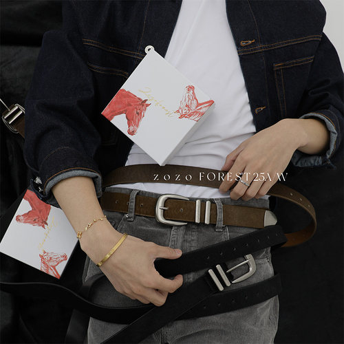 ZOZOFOREST真马毛/头层马皮皮带