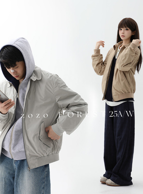 ZOZOFOREST【3254】“自收纳”老钱新贵复古秋季立领哈灵顿夹克