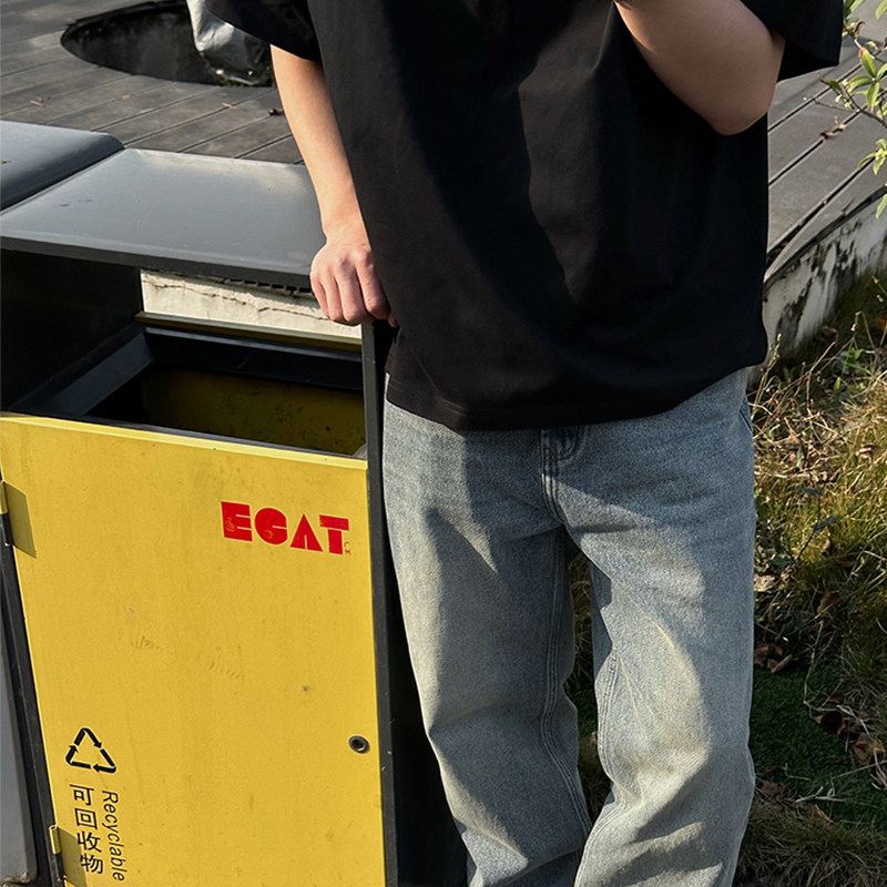 ZOZOFOREST水洗闪电纹路牛仔裤