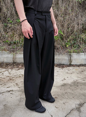 ZOZO FOREST【3216】“三角立体明褶”A字廓形TR混纺休闲西裤