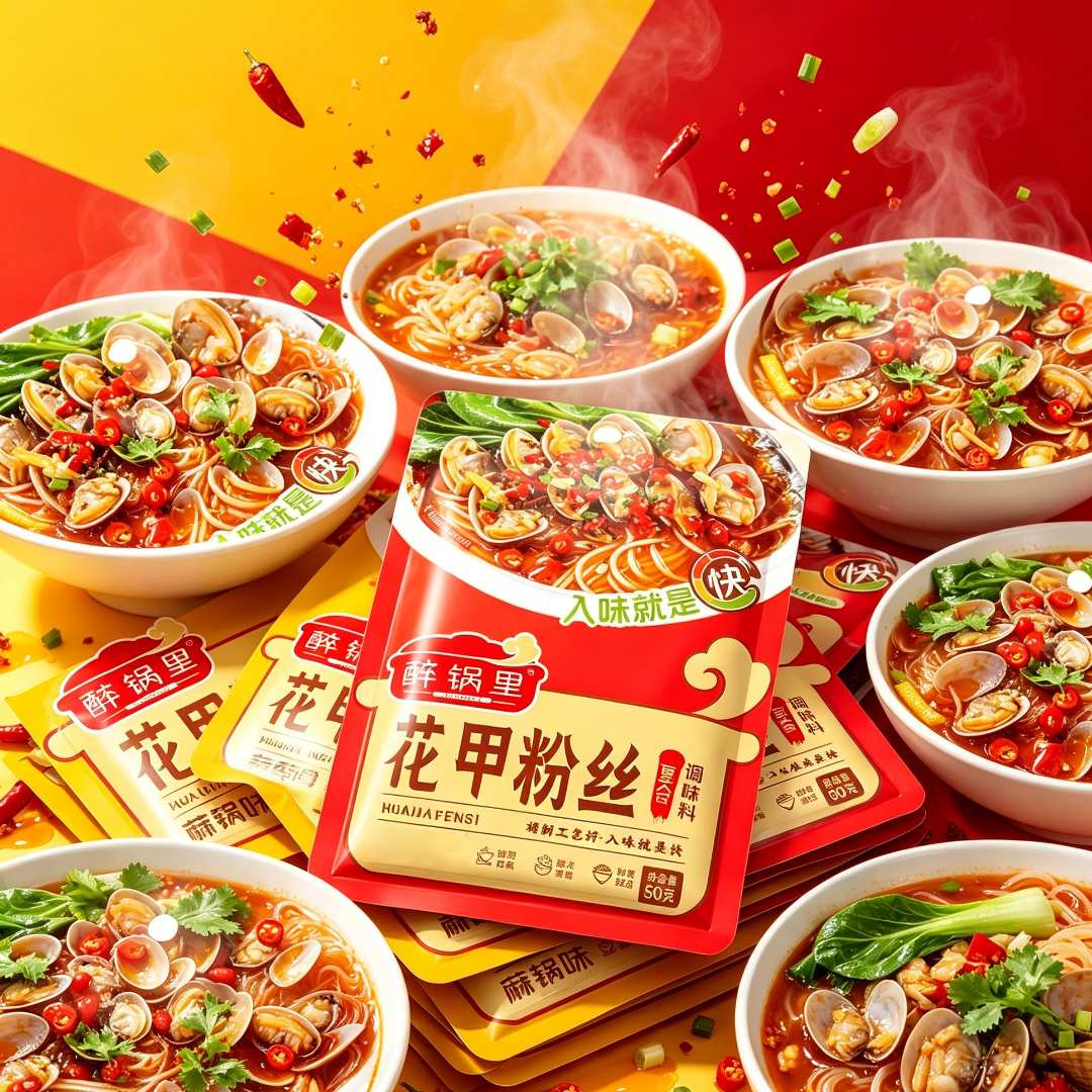 蒜蓉花甲粉丝调料麻辣家用
