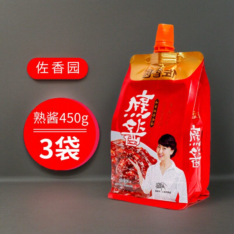 佐香园熟酱450g*3东北大酱家用正宗农家大酱豆瓣酱黄豆酱大葱蘸酱