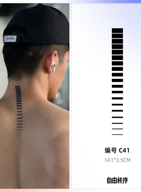 延续 草本果汁纹身贴防水不反光持久小众高级感极简风身体贴画