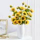 仿真花束向日葵假花客厅餐桌花摆件干花摆设装 饰插花太阳花绢花
