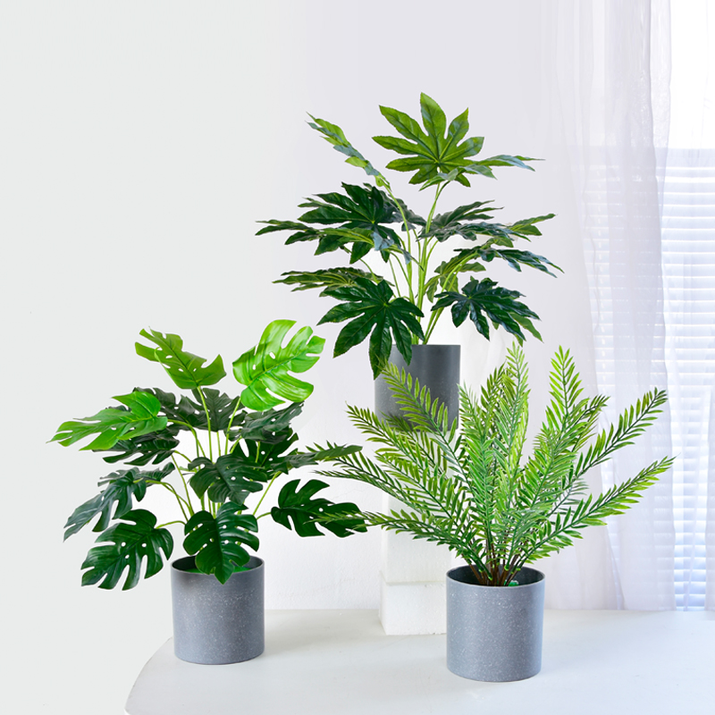 仿真绿植家居摆放龟背叶装饰品