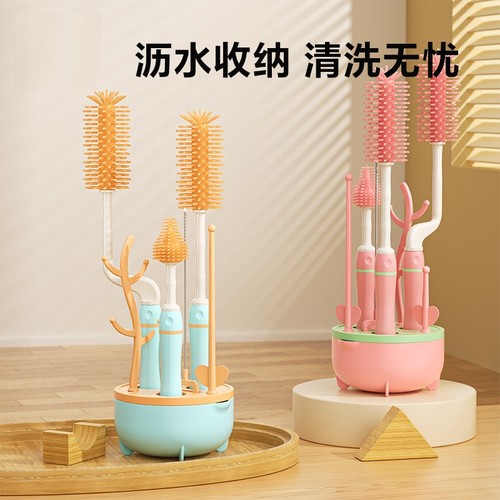 奶瓶清洗剂刷子婴儿洗奶瓶刷子清洁宝宝吸管刷奶嘴刷子清洁刷