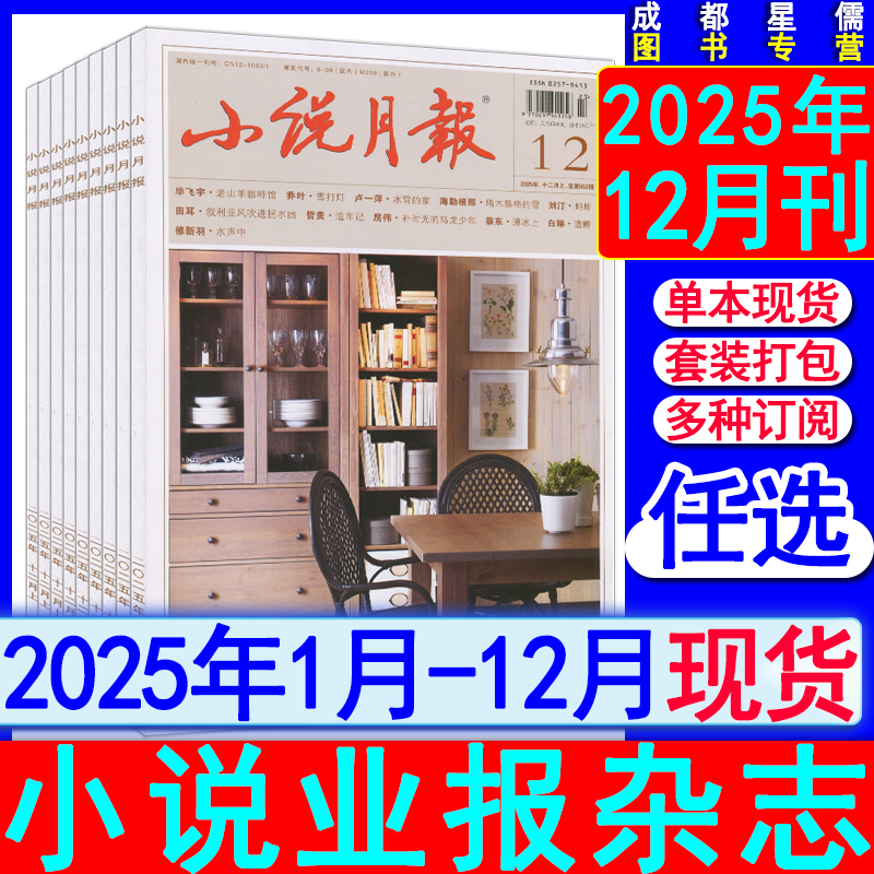 2025年12月现货+增刊中长篇专号2期】小说月报杂志1-12月2026全年订阅当代收获花城十月人民文学中篇小说选刊纯文学过刊2022