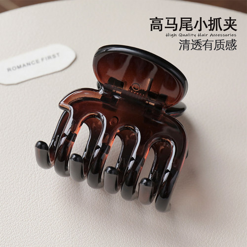 清透质感发量少高马尾小抓夹发饰