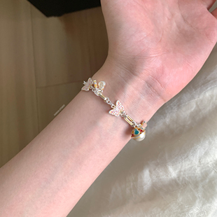 Yangui燕归「蝶铃枝」新款国风新中式足银999.9轻奢重工百搭手链