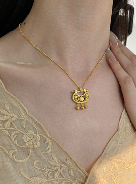 燕归金元年国风足银999.9锁骨链