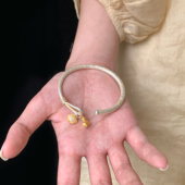 Yangui燕归「木马戏」新款 国风新中式 足银999.9描金百搭重工手镯