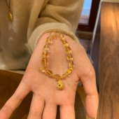 Yangui原创「仟玉葫」新中式 中古风巴西黄水晶手串百搭情侣手链女